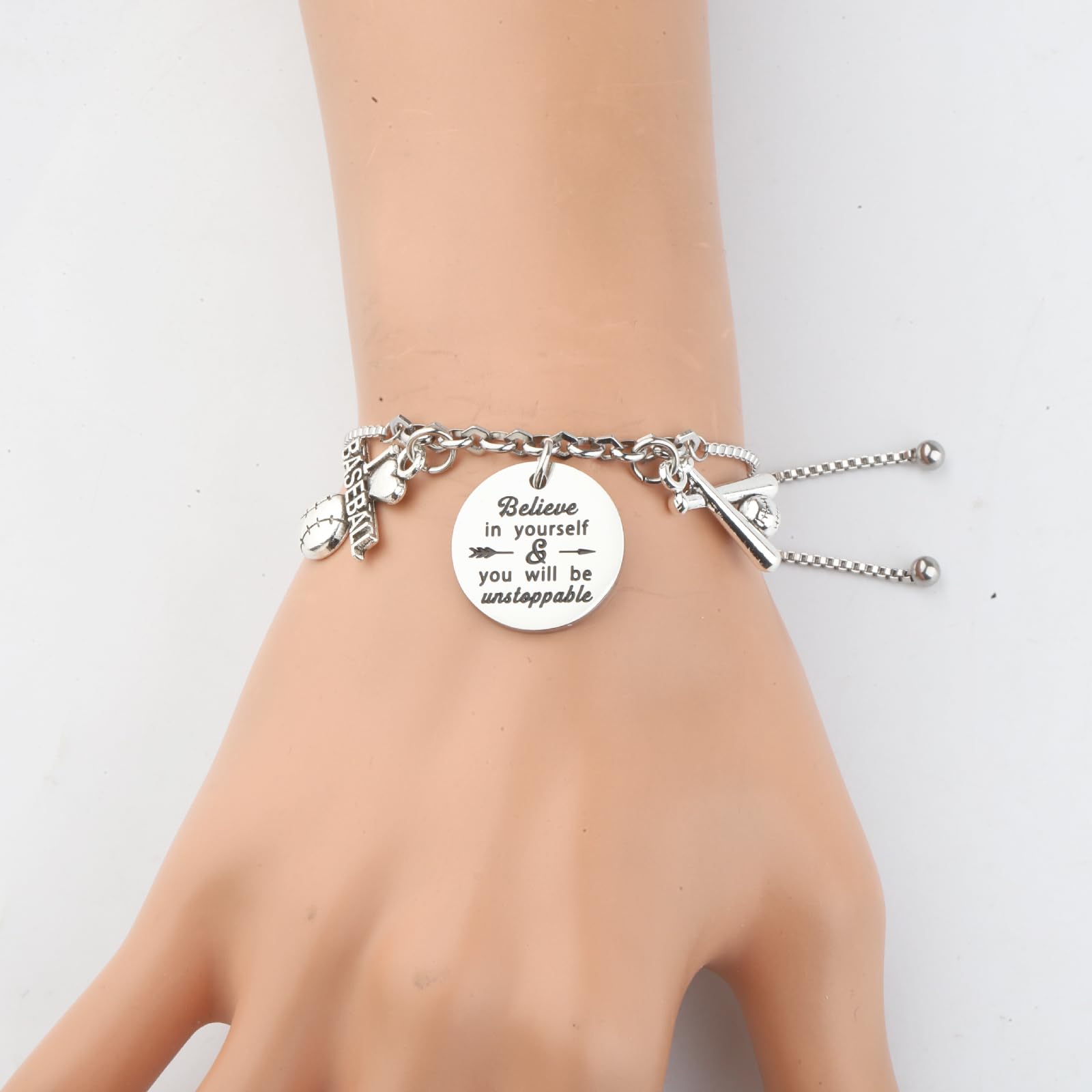 FUSTMW Baseball Keychain - Unique Softball Player Charm Gift for Baseball Moms & Players - Inspirational Baseball Jewelry for Fans - Perfect for Game Days, Team Gifts & Sports Enthusiasts