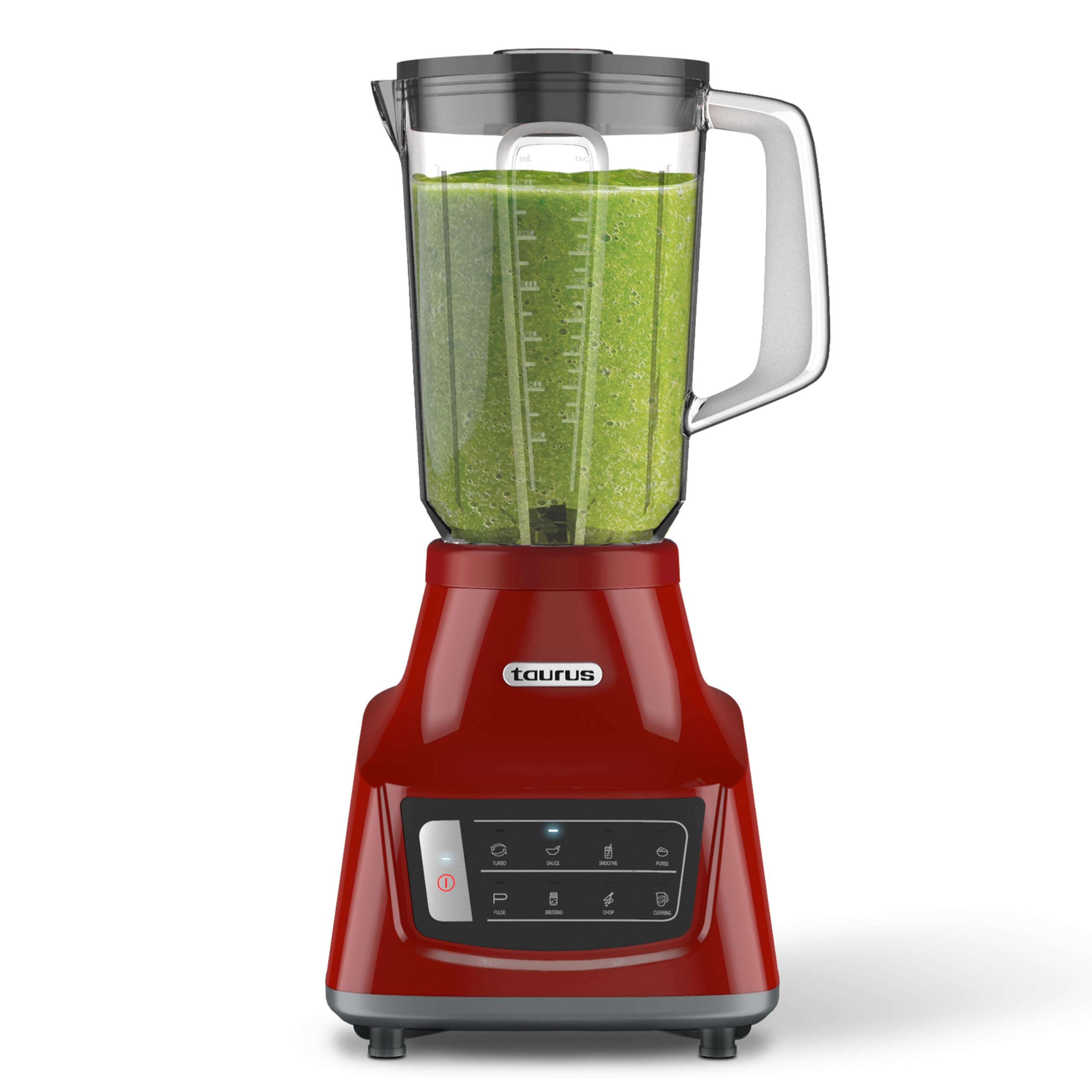 Taurus GRANDEUR TOUCH 48 oz (1.5L) Countertop Blender - 8 Speeds, Smart Touch Controls, 6 Pre-Set Programs, Turbo & Pulse - Durable BPA-Free Jar for Smoothies, Sauces, Soups & Ice Crushing - Perfect for Kitchens, Restaurants & Healthy Lifestyles