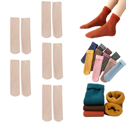 5 Pairs Beige