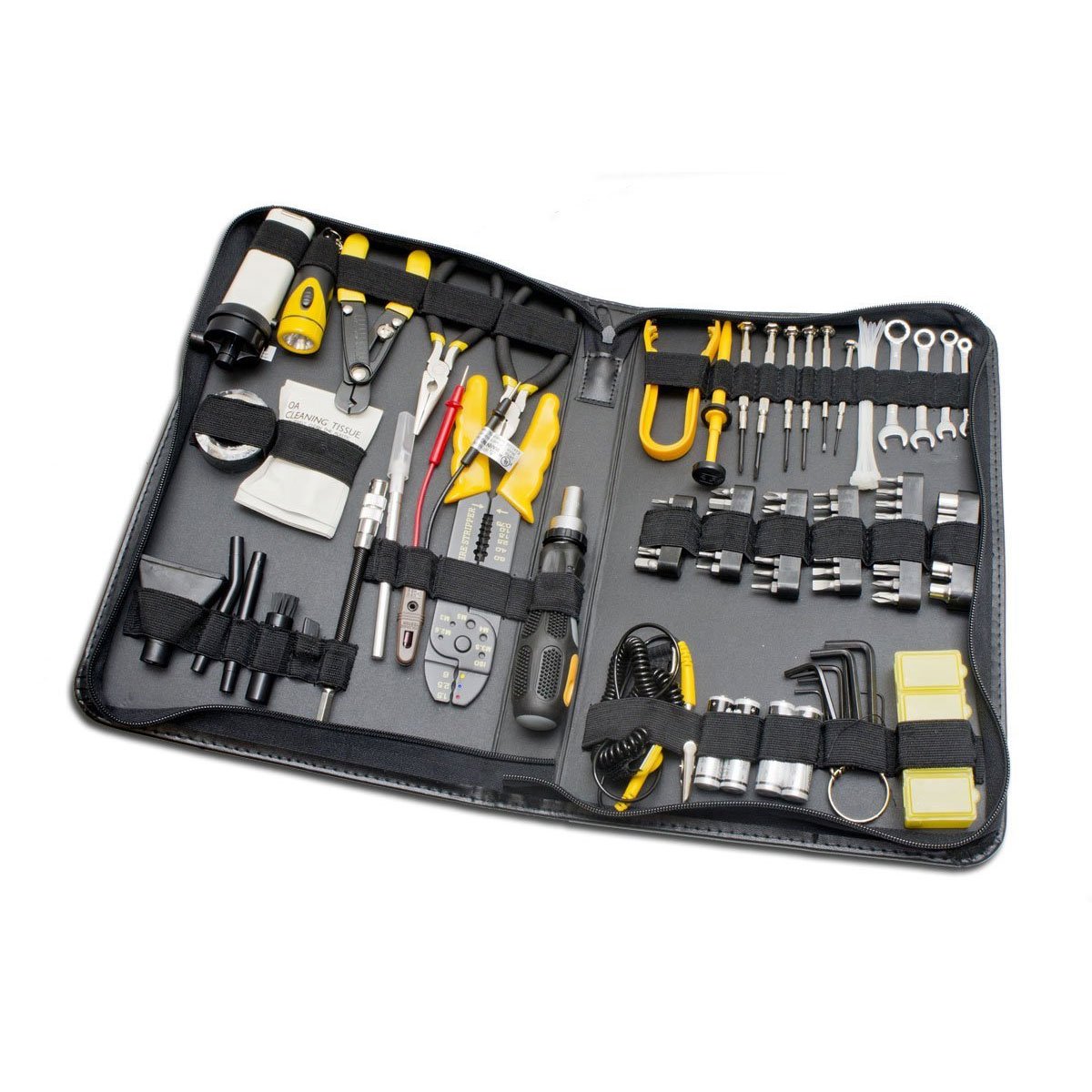100-Piece Professional Computer Technician Tool Kit for PC Repair, Wiring, Cleaning & Testing | Essential Electronics Maintenance Tools for IT Professionals & DIY Enthusiasts | Perfect for Home, Office & Workshop Use