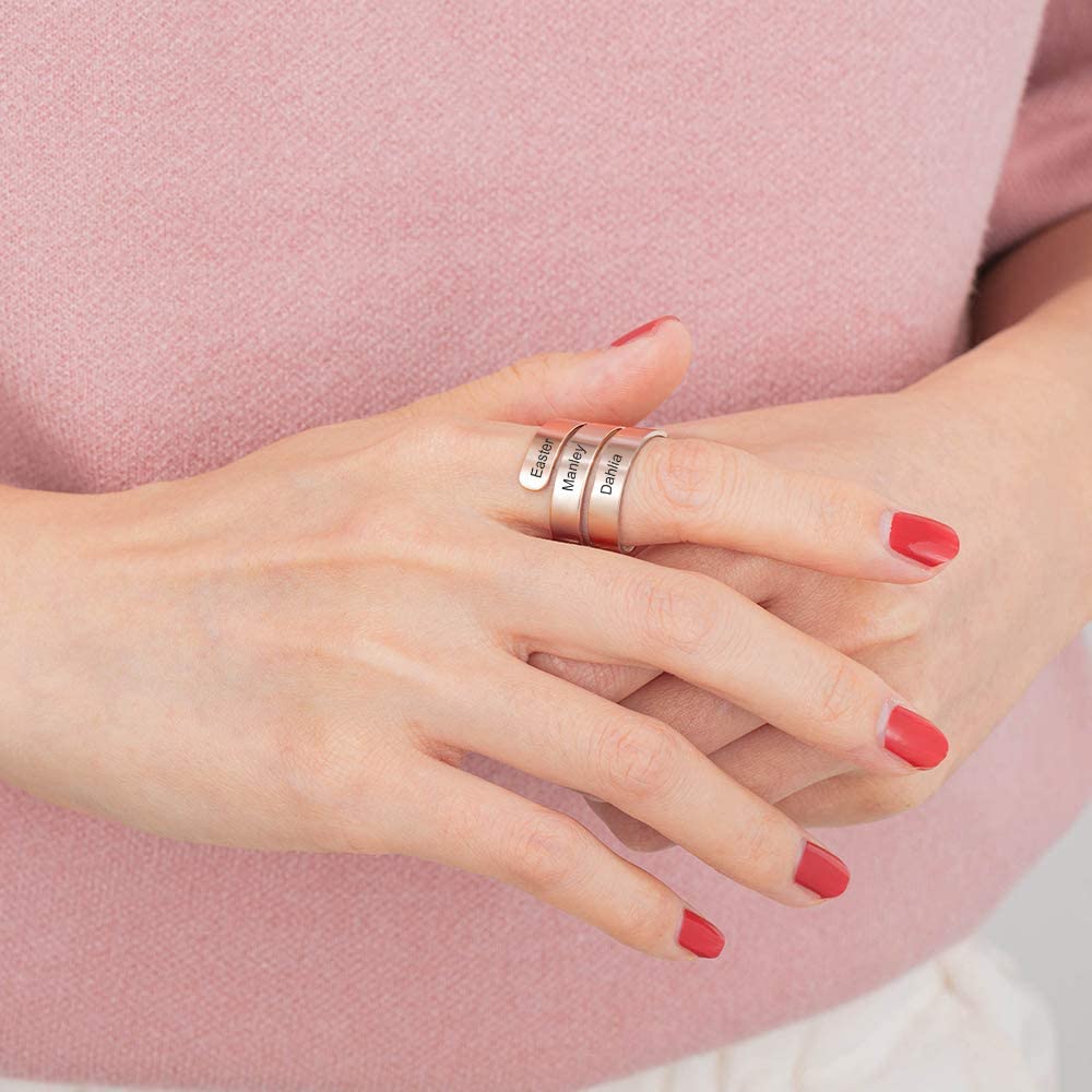 Personalized Best Friend Rings for Women - Engraved BFF Sister Promise Rings, Unique Graduation Gifts for Girls - Perfect for Anniversaries, Birthdays & Special Occasions