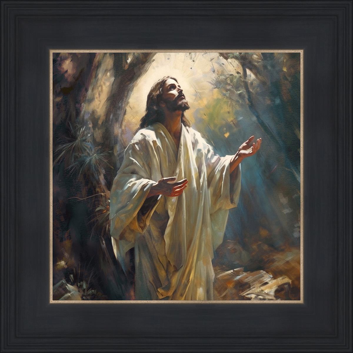 Jesus Prays in the Garden of Gethsemane - Religious Wall Art for Home & Church Decor - Inspirational Christian Gift for Prayer Rooms & Bible Study Spaces