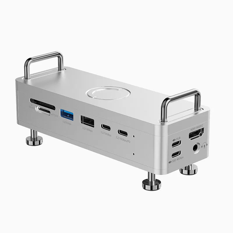 Ulanzi QT03 USB-C Docking Station with SSD Enclosure - 4K HDMI, 100W PD, 5Gbps Data Transfer - Perfect for MacBook Pro, iPad Pro & Windows Laptops - Home Office & Video Editing Setup