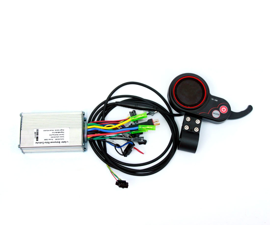Electric Scooter LCD Display with Thumb Throttle Kit - Brushless Hub Motor Controller & Color Battery Indicator for Commuting, Campus & Urban Travel