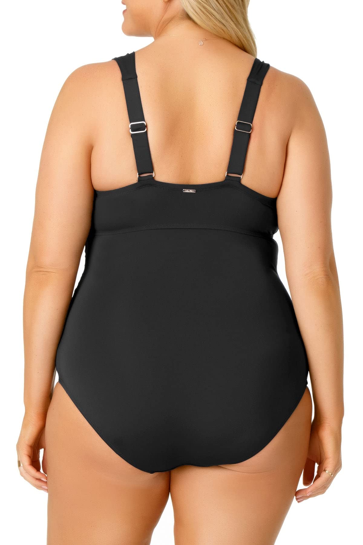 Anne Cole Women's Floral One Piece Swimsuit - Over The Shoulder Bathing Suit for Women, Beachwear & Poolside Swimwear for Summer Vacations