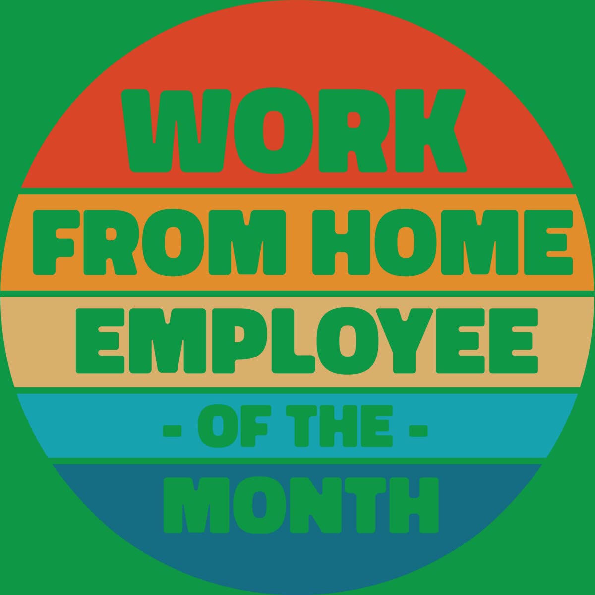 RandomDudeArt Employee of The Month Graphic T-Shirt for Men - Comfortable Cotton Tee for Home Office, Work From Home & Casual Wear
