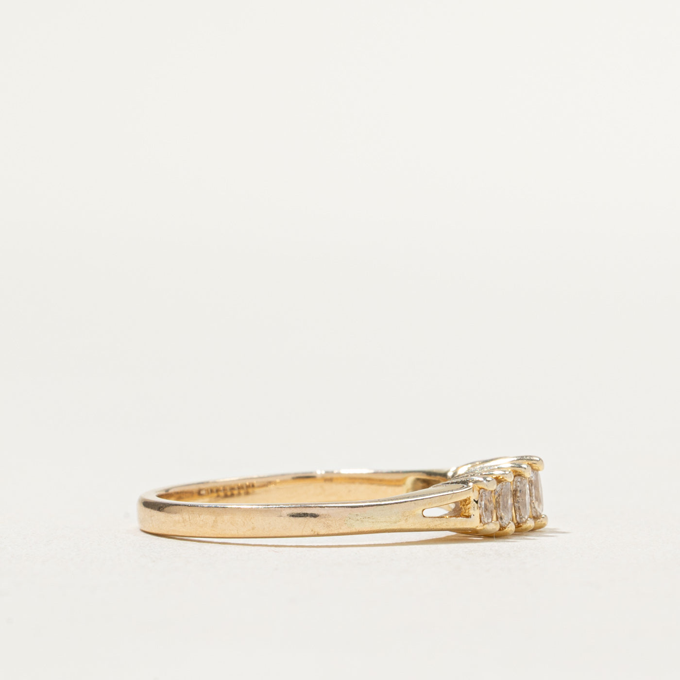 0.25ctw Seven Stone Marquise Diamond Ring - Size 7.5 | Elegant Wedding Band, Anniversary Gift & Engagement Ring for Women | Perfect for Proposals, Special Occasions & Everyday Luxury