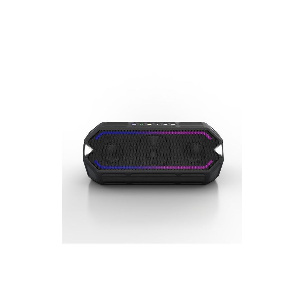Altec Lansing IMW1400 BLK HydraBoom Waterproof Shockproof Dustproof Bluetooth Speaker with LED Lights - Portable Wireless Speaker for Outdoor, Pool, Beach, Camping & Parties