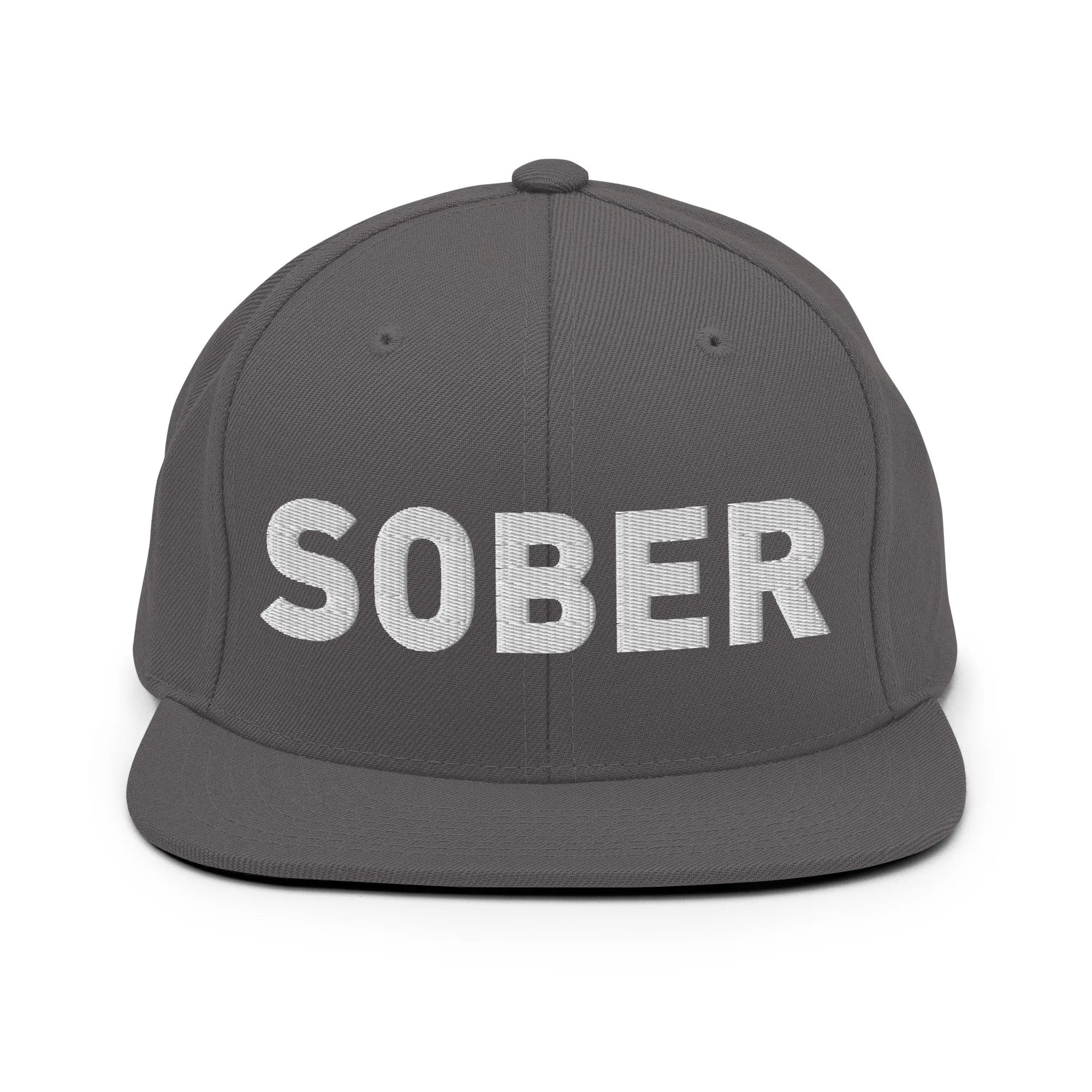 SOBER Embroidered Snapback Hat - Adjustable Dad Hat for Men & Women - Stylish Baseball Cap for Casual Wear, Sports & Outdoor Activities