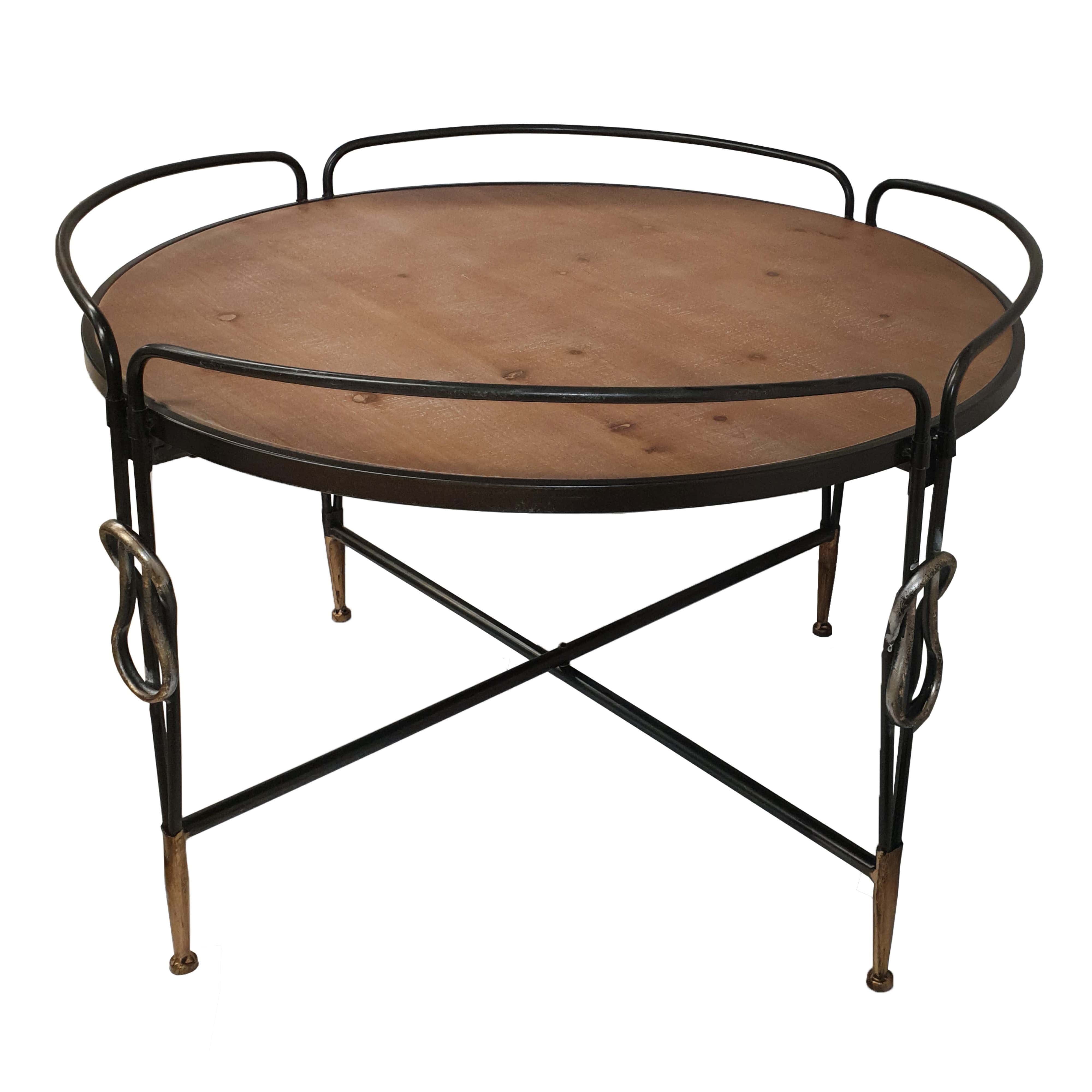 Urban Style Modern Coffee Table with Wood Top & Sturdy Metal Frame - Perfect for Living Room, Lounge, and Office Decor
