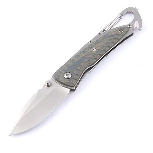 Sanrenmu 7053LUC G10 Handle Folding Pocket Knife with Liner Lock - EDC, Camping, Hiking & Outdoor Survival Gear