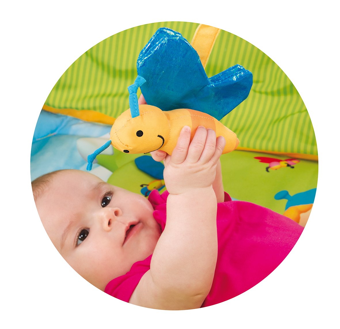 Smoby 110216 Cotoons Play Mat for Babies & Toddlers - Pink, Soft & Safe Activity Gym for Early Learning & Development - Perfect for Nursery, Playroom & Daycare Use