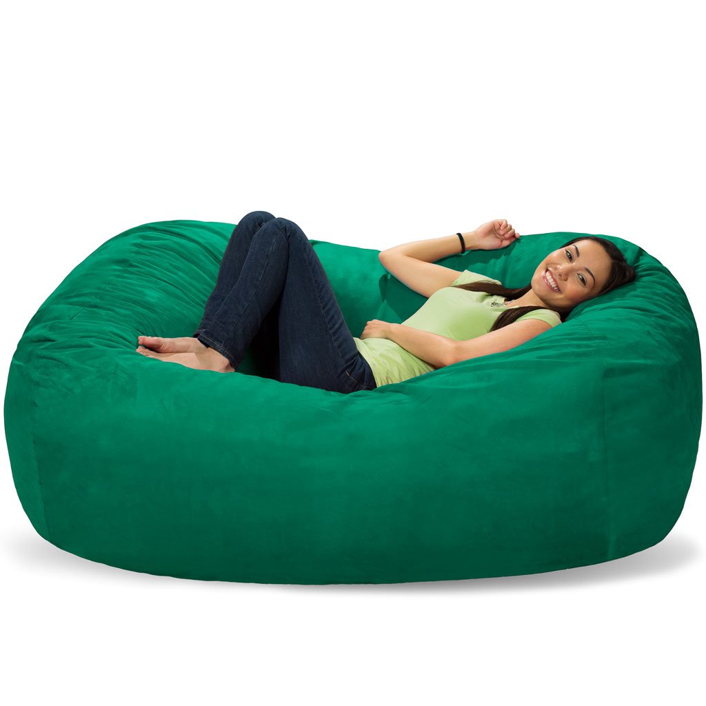 Premium Memory Foam Bean Bag Chair - Aqua Marine Microsuede Fabric | Ultra Comfortable Lounge Chair for Adults & Teens | Perfect for Gaming, Reading & Relaxing in Bedroom, Dorm or Living Room
