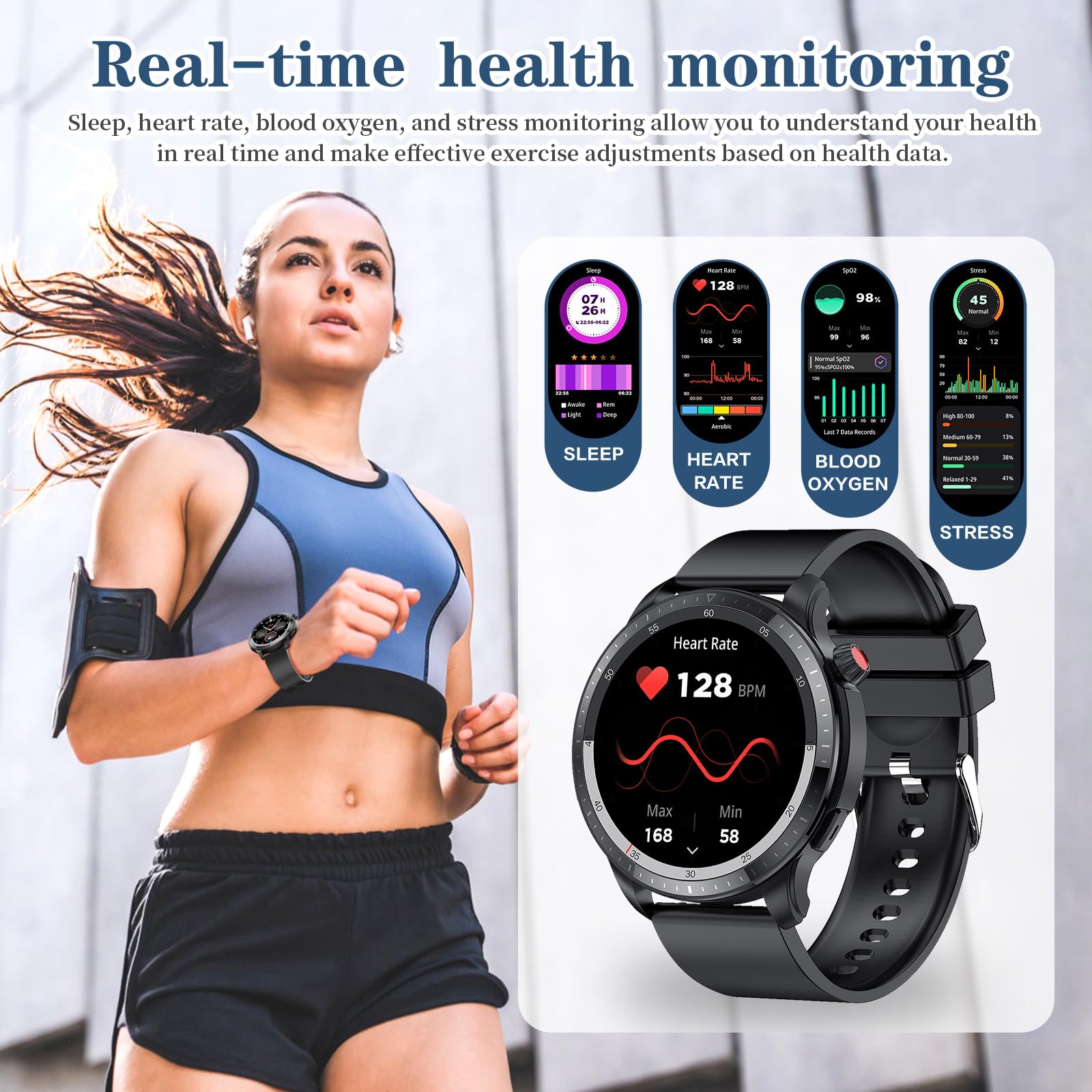 EarlySincere Smart Watch with Call Function - 1.39