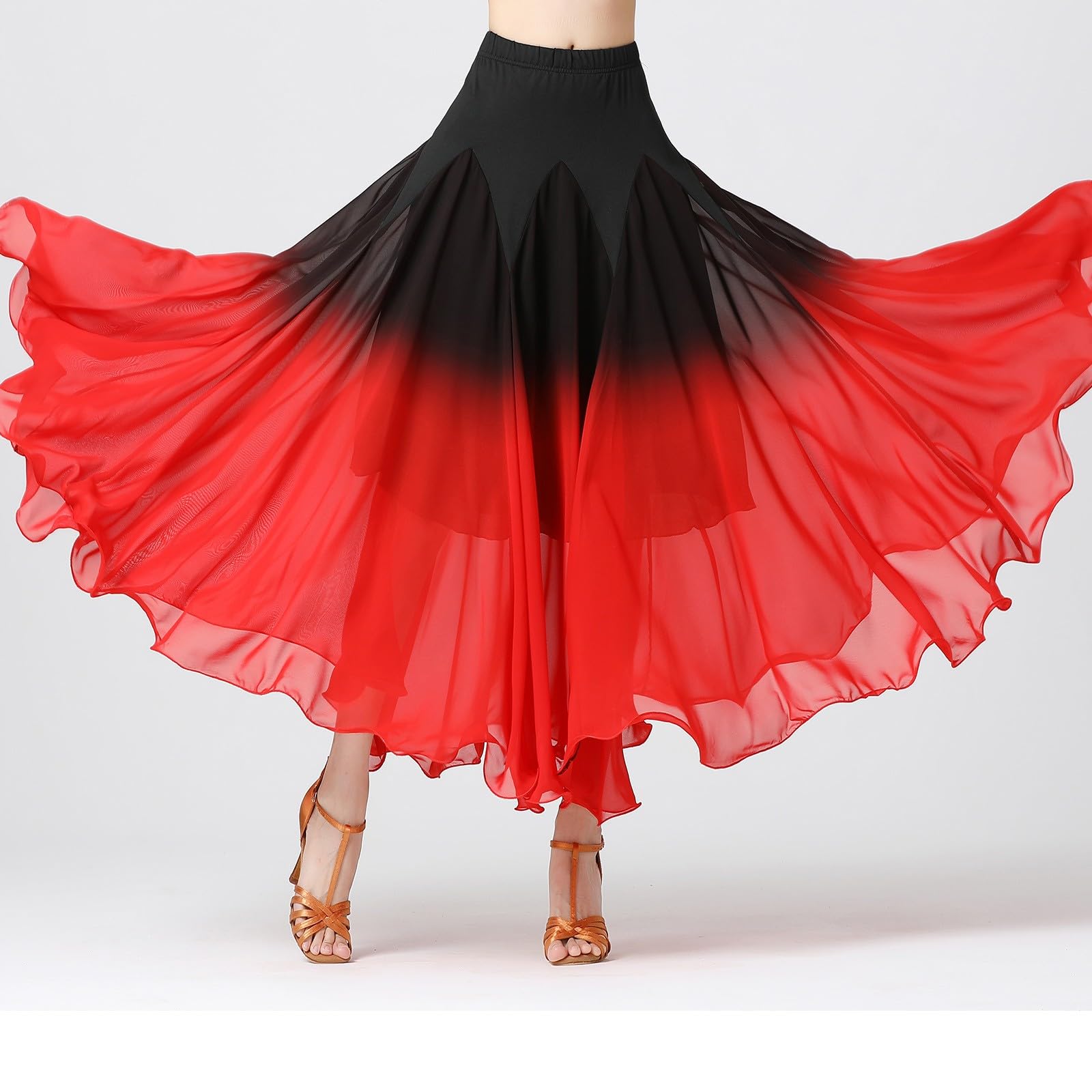 Professional Folkloric Dance Skirt for Mexican, Bomba, Plena & Flamenco - Double Circle Design | Perfect for Performances, Practice & Cultural Events