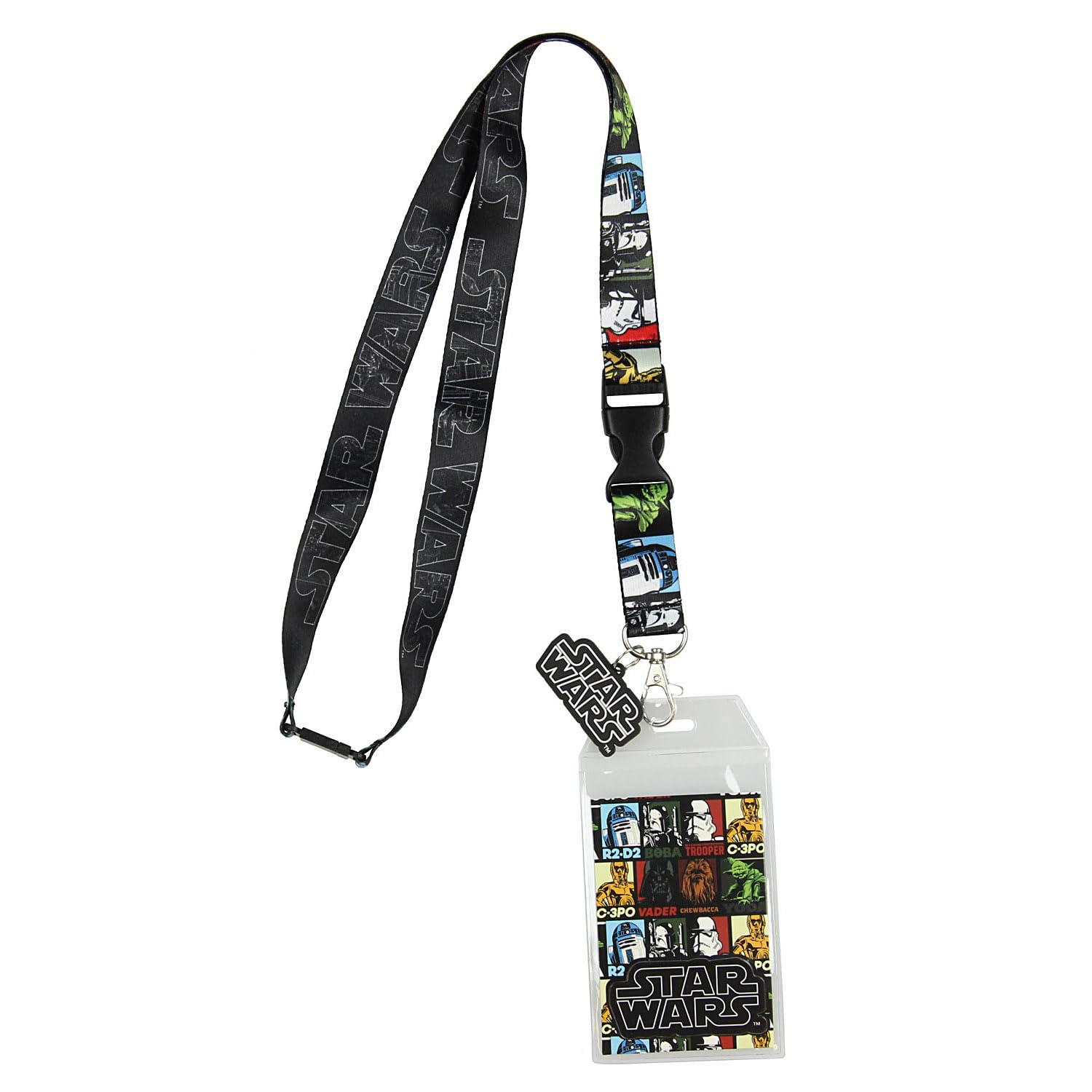 Star Wars Double Sided Lanyard Keychain with Charms for Fans & Collectors