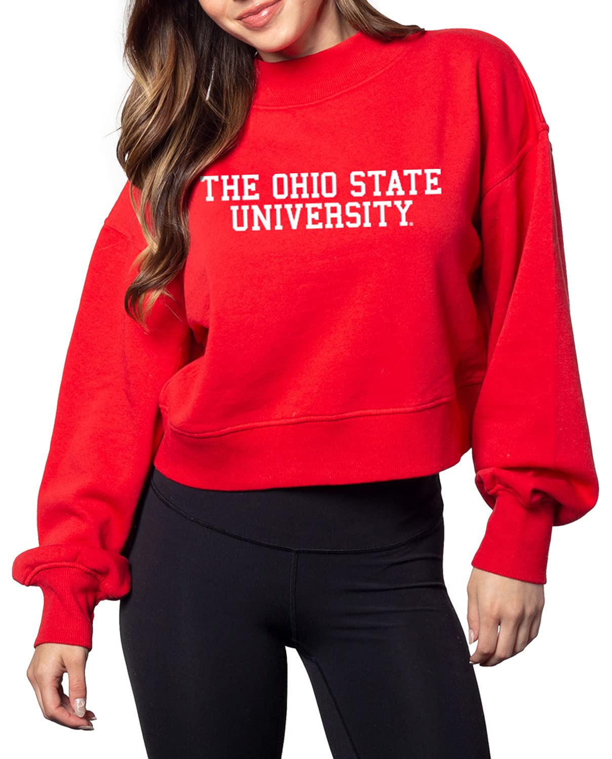 Chicka-D Women's Haily Sweatshirt - Cozy Fleece Pullover for Casual Wear, Lounge & Fall Outfits | Soft Cotton Blend Long Sleeve Crewneck Sweater for Women