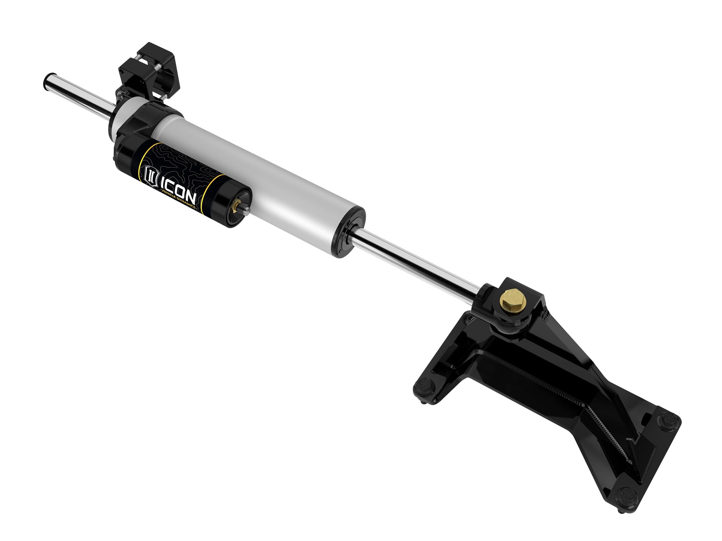 2005-2024 Ford F450 F550 Heavy Duty Centerline Through Shaft Steering Stabilizer - Improves Handling & Reduces Vibration for Off-Road & Towing