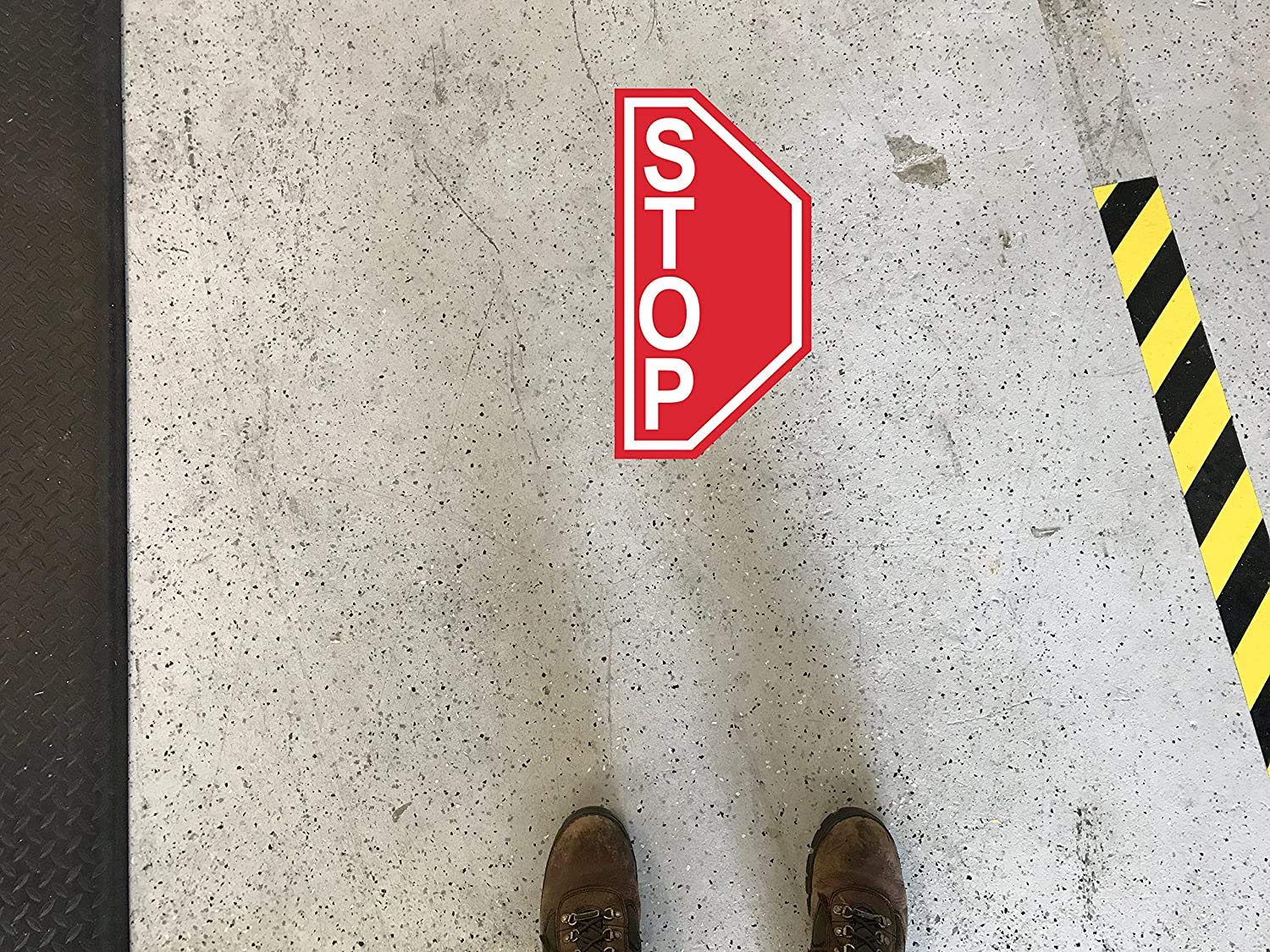 Durable Laminated Vinyl Floor Sign - 30x15