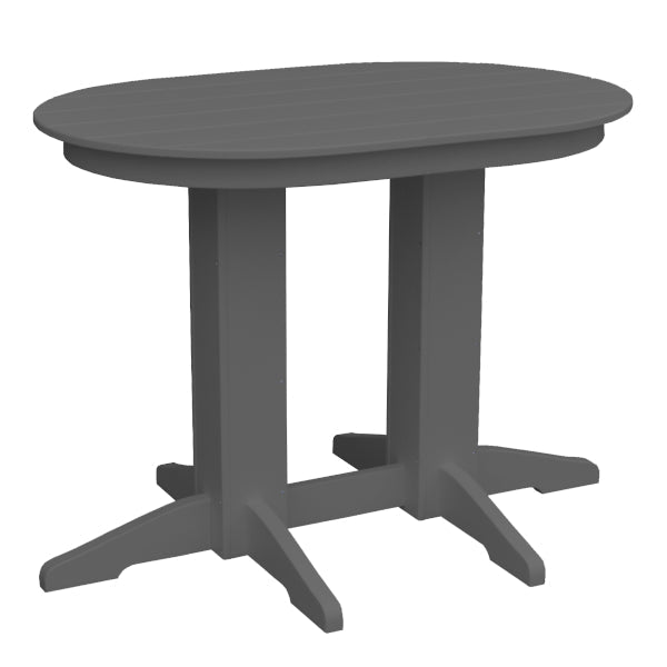 Modern Oval Counter Table for Kitchen & Bar - Stylish Dining & Entertaining Solution - Perfect for Breakfast Nook, Kitchen Island or Home Bar Setup