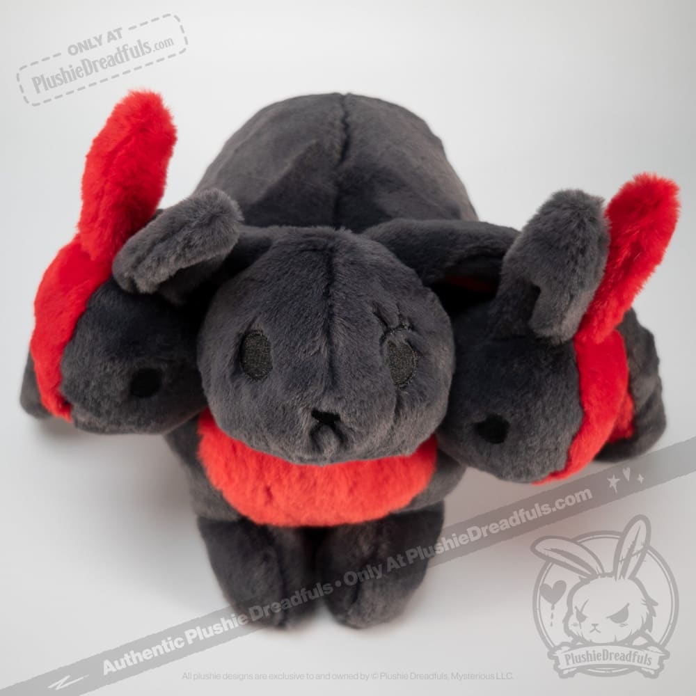 Plushie Dreadfuls Cerberus Rabbit Stuffed Animal - Soft Three-Headed Mythological Plush Toy for Collectors, Unique Gift for Horror Fans & Home Decor