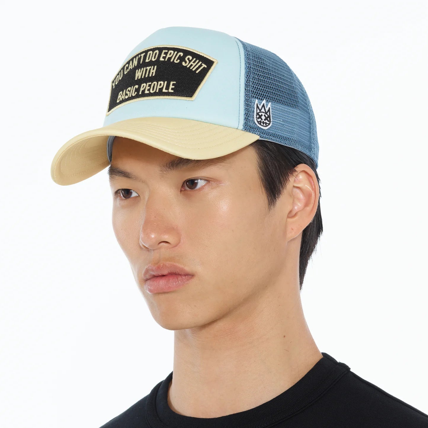 CULT OF INDIVIDUALITY Can't Do Epic Shit Mesh Back Trucker Hat - Stylish Adjustable Snapback Cap for Men & Women - Perfect for Outdoor Activities, Concerts, and Streetwear Fashion