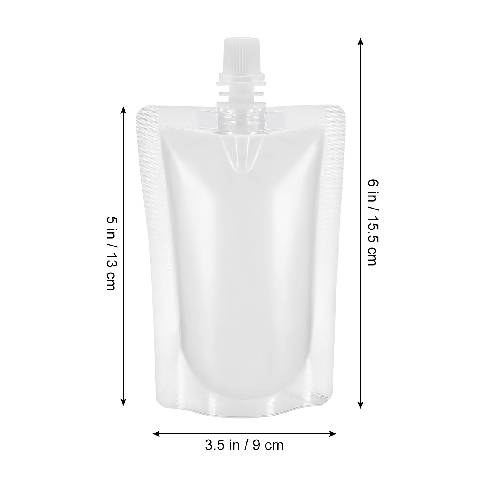 YARNOW 50 Pack 3.5 Oz Plastic Drinking Pouches with Spout - Reusable Leakproof Liquid Bags for Milk, Juice, Tea, Sports Drinks | Perfect for Kids Lunchboxes, Camping, Travel & Outdoor Activities