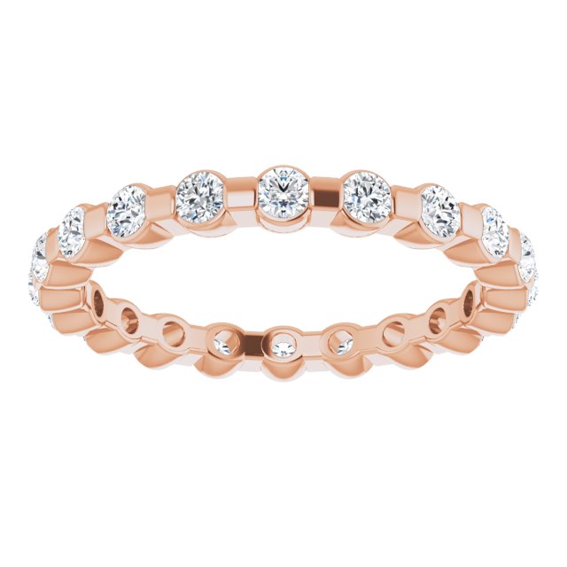 0.66 Carat Bar Set Round Diamond Eternity Band - Wedding, Anniversary & Engagement Ring for Women | Perfect Gift for Brides, Wives & Special Occasions