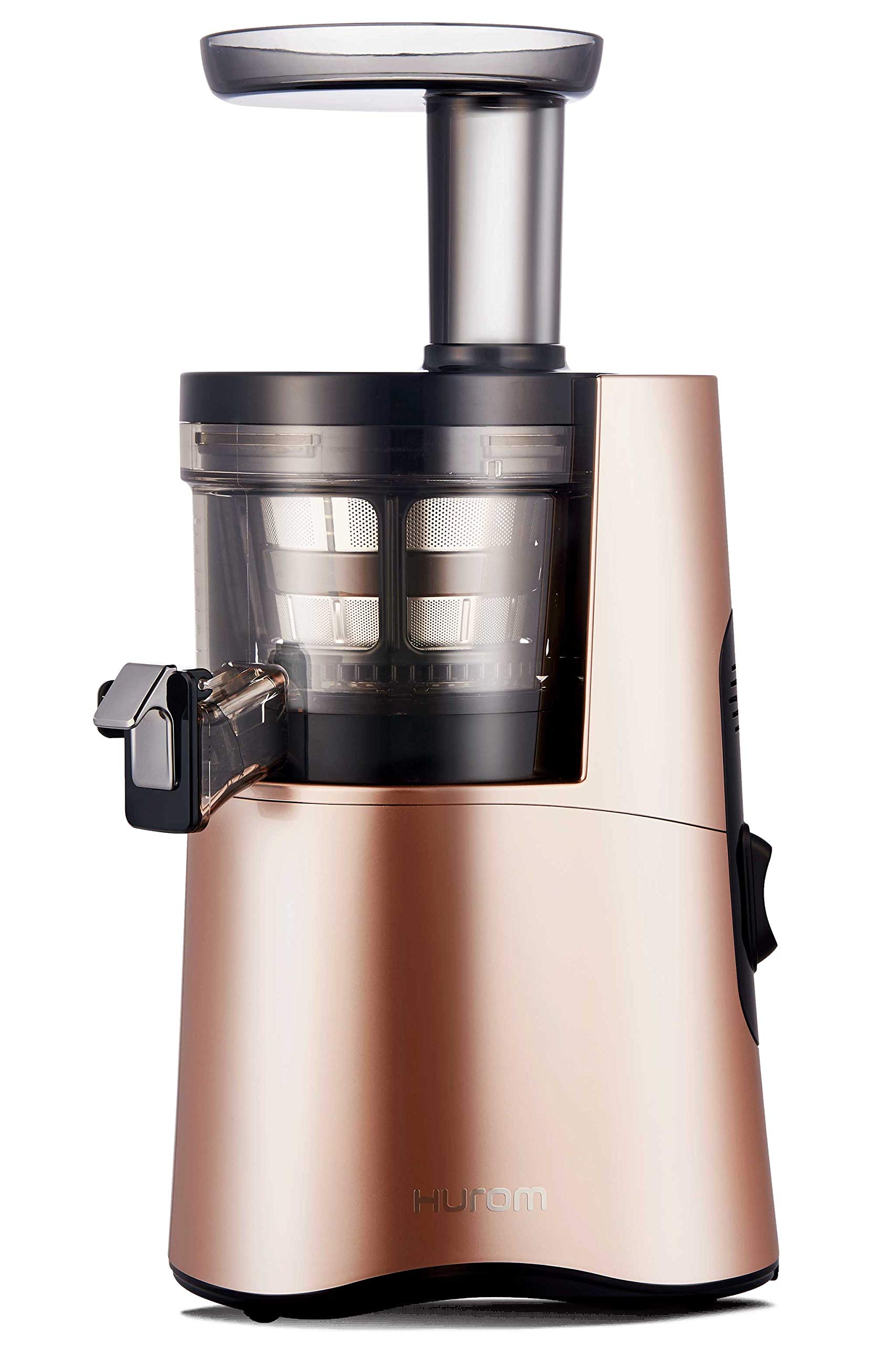 Hurom H-AA Slow Juicer Cold Press Masticating Juicer - Rose Gold (Renewed) | Quiet Operation, High Nutrient Extraction | Perfect for Healthy Juicing at Home, Office or Gym