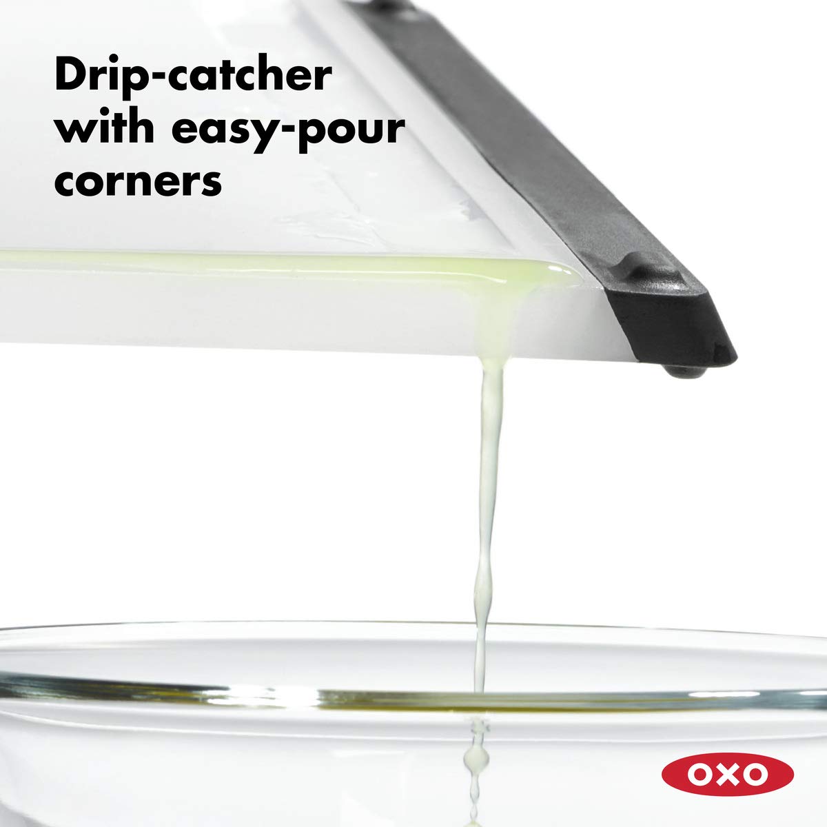 OXO Good Grips Plastic Carving & Cutting Board Set - 2-Piece Non-Slip Kitchen Cutting Boards for Meat, Vegetables & Fruits - Perfect for Meal Prep & Home Cooking