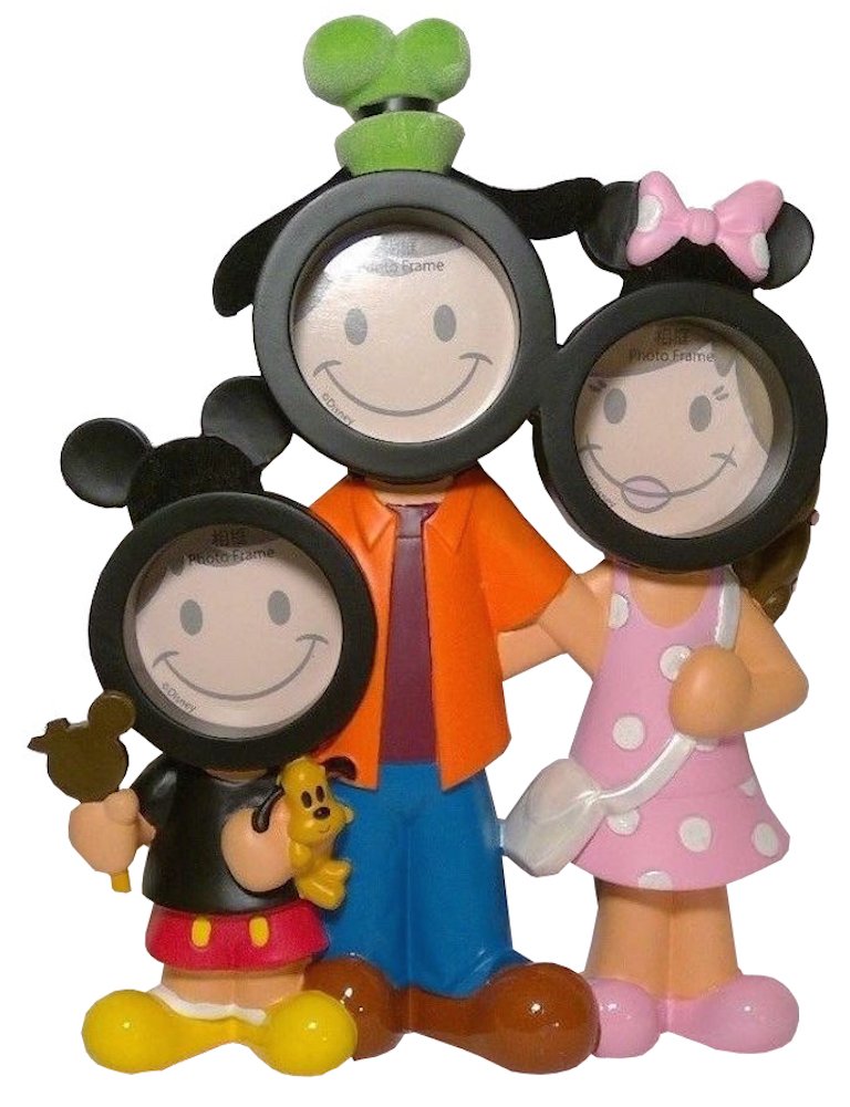 Disney Parks Shanghai Disneyland Mickey Mouse & Minnie Mouse & Goofy Character Photo Frame - Perfect for Disney Fans, Home Decor, and Gift Giving