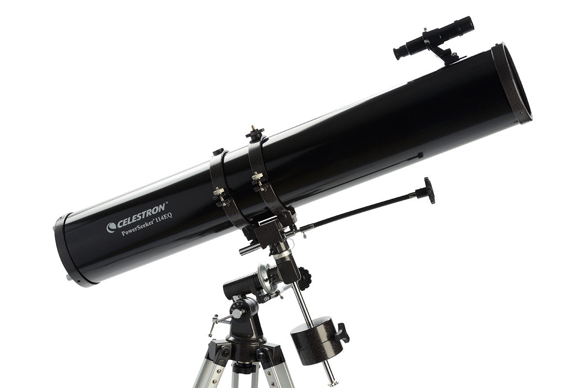 PowerSeeker 114EQ Telescope - Professional Astronomical Telescope for Beginners & Adults with 114mm Aperture, EQ Mount & Accessories - Perfect for Stargazing, Moon Observation & Astrophotography
