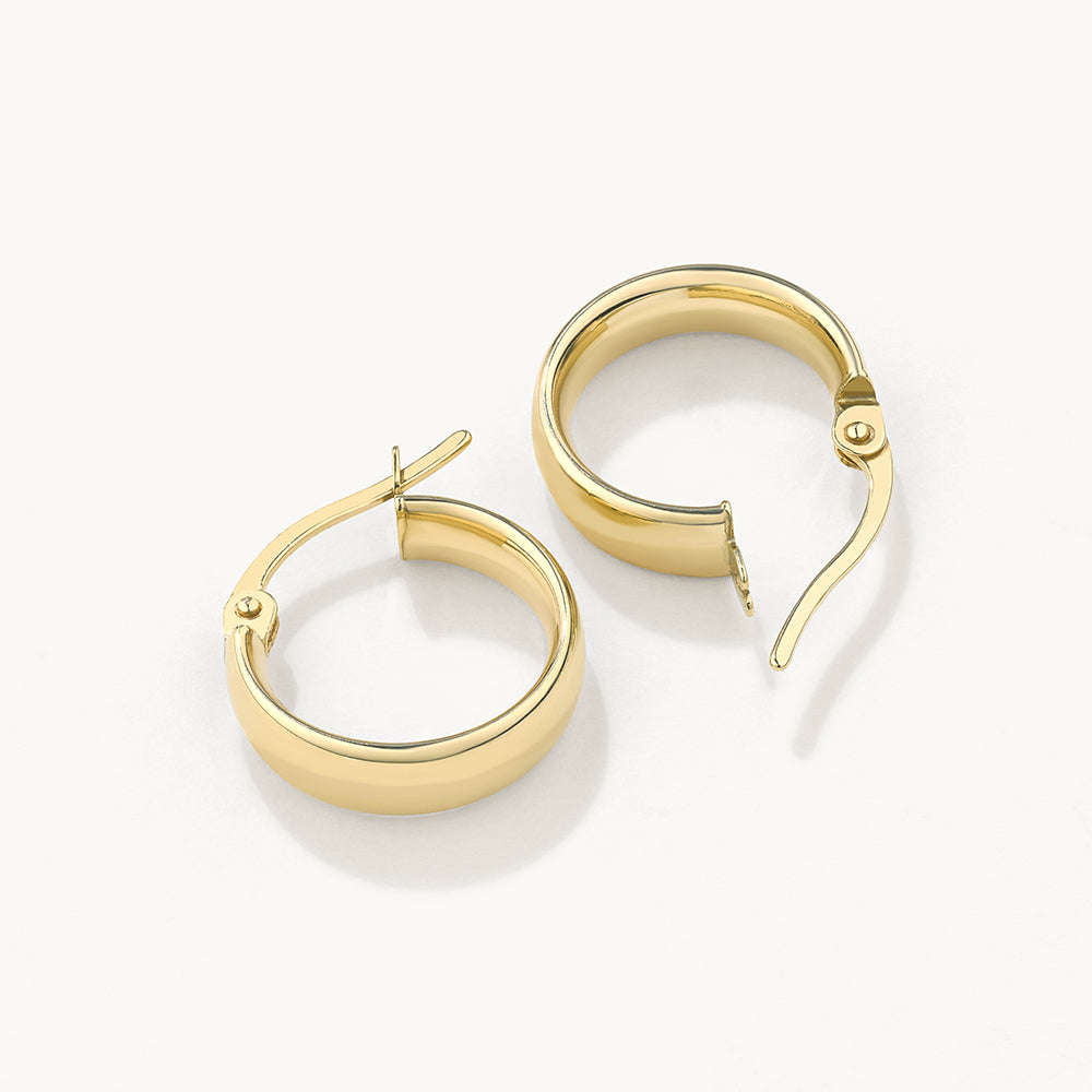 10k Gold Classic Huggie Earrings for Women - Minimalist Hoop Earrings for Everyday Wear, Gifts & Special Occasions