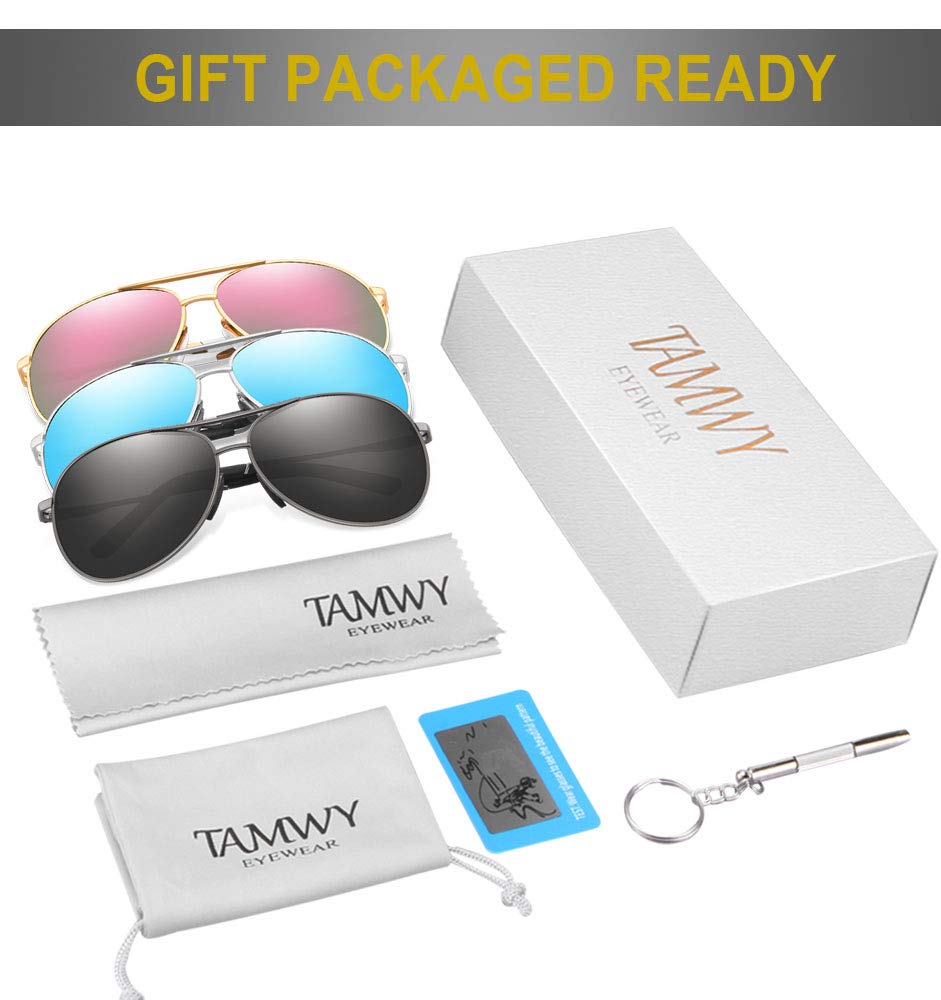 Polarized Aviator Sunglasses for Men & Women - Metal Frame UV400 Protection - Perfect for Driving, Outdoor Sports & Fashion Accessories