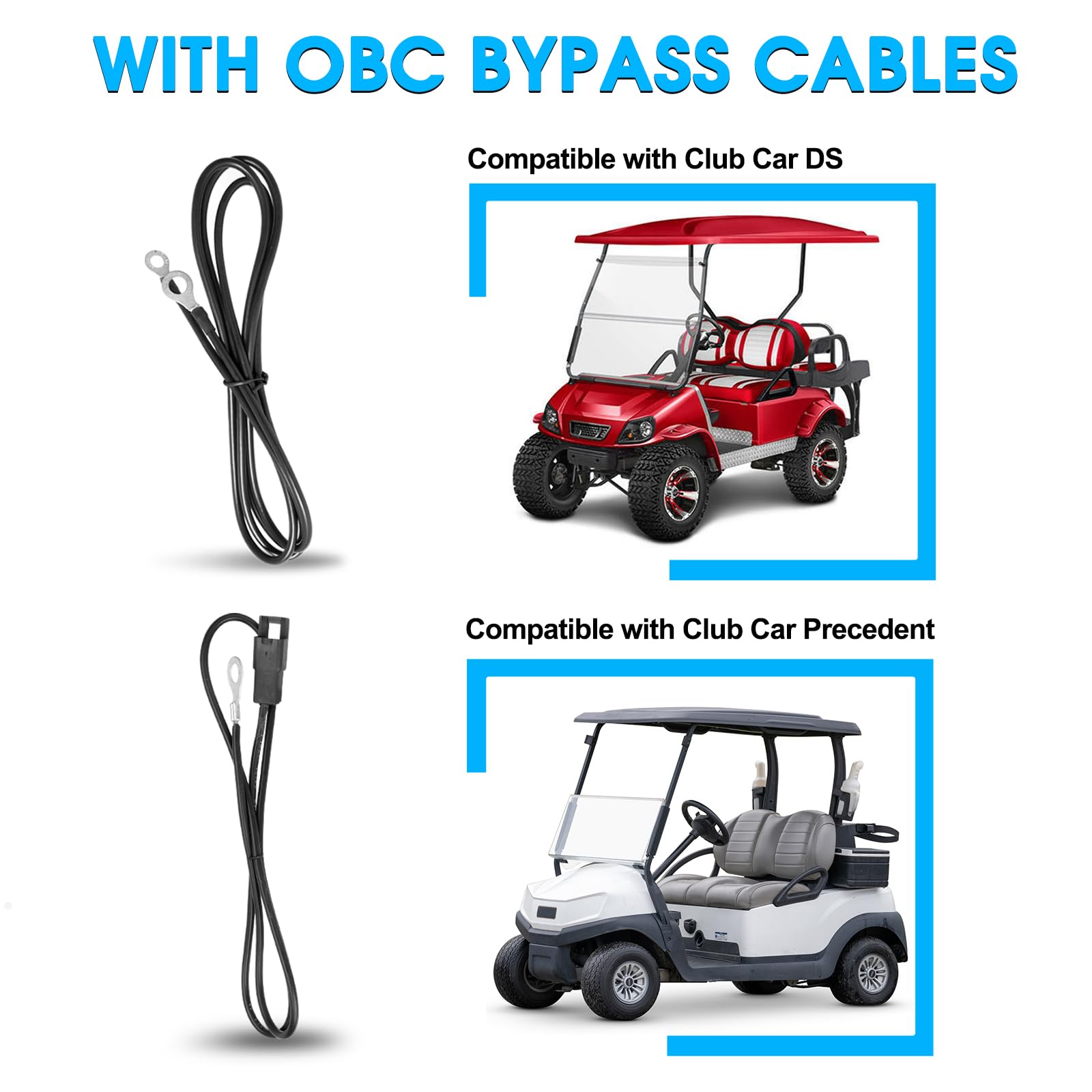 48V 15A Golf Cart Battery Charger for Club Car DS & Precedent - Fast Charging Lead-Acid Battery Charger for Golf Carts, Electric Vehicles & Utility Carts - Perfect for Home, Golf Course & RV Use