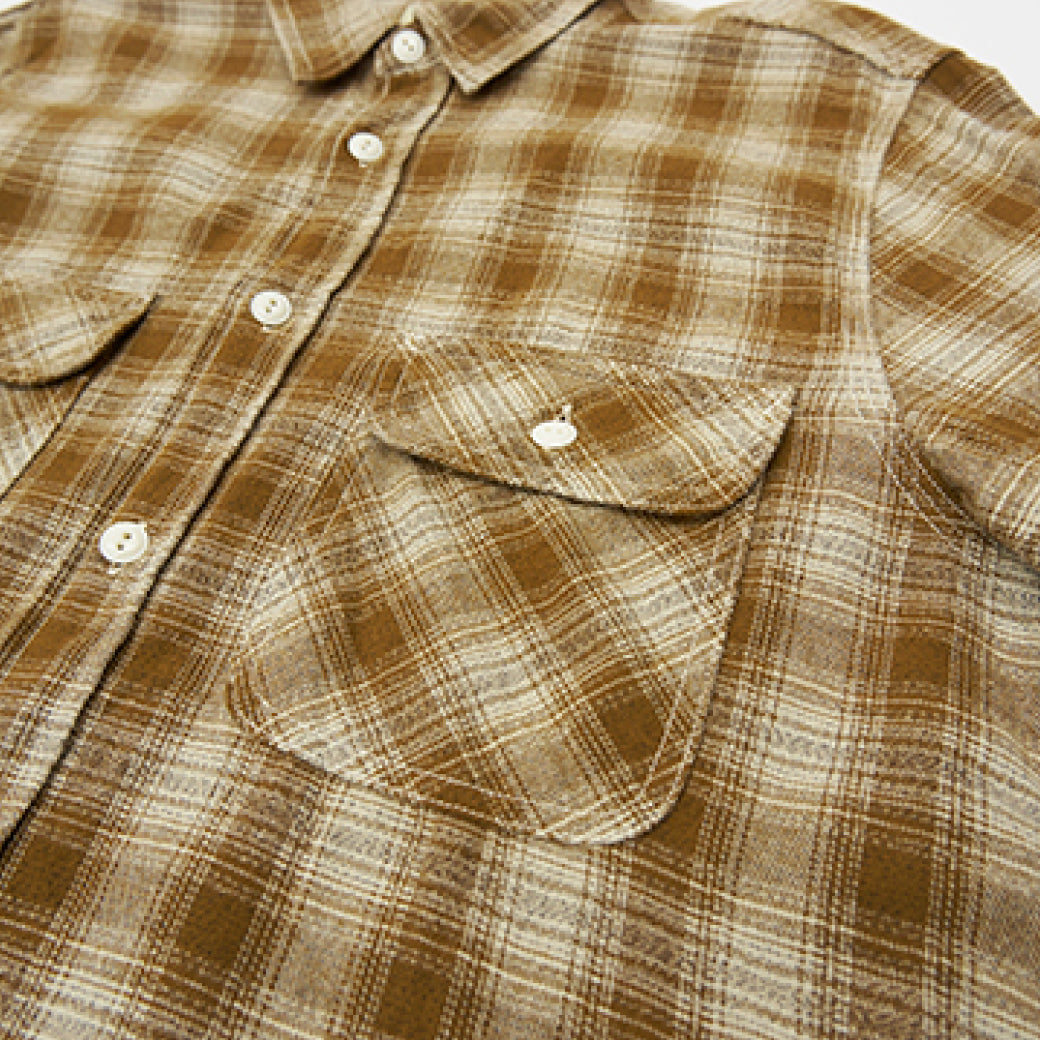 Khaki Nel Work Shirt - Durable Men's Casual Button-Up Shirt for Outdoor Work & Everyday Wear