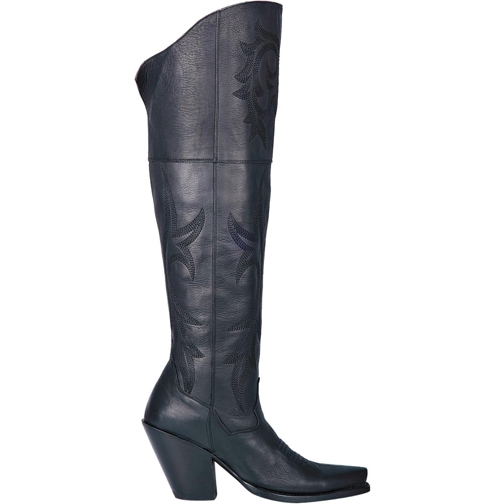 Dan Post Women's Embroidered Snip Toe Over-the-Knee Dress Boots - 3