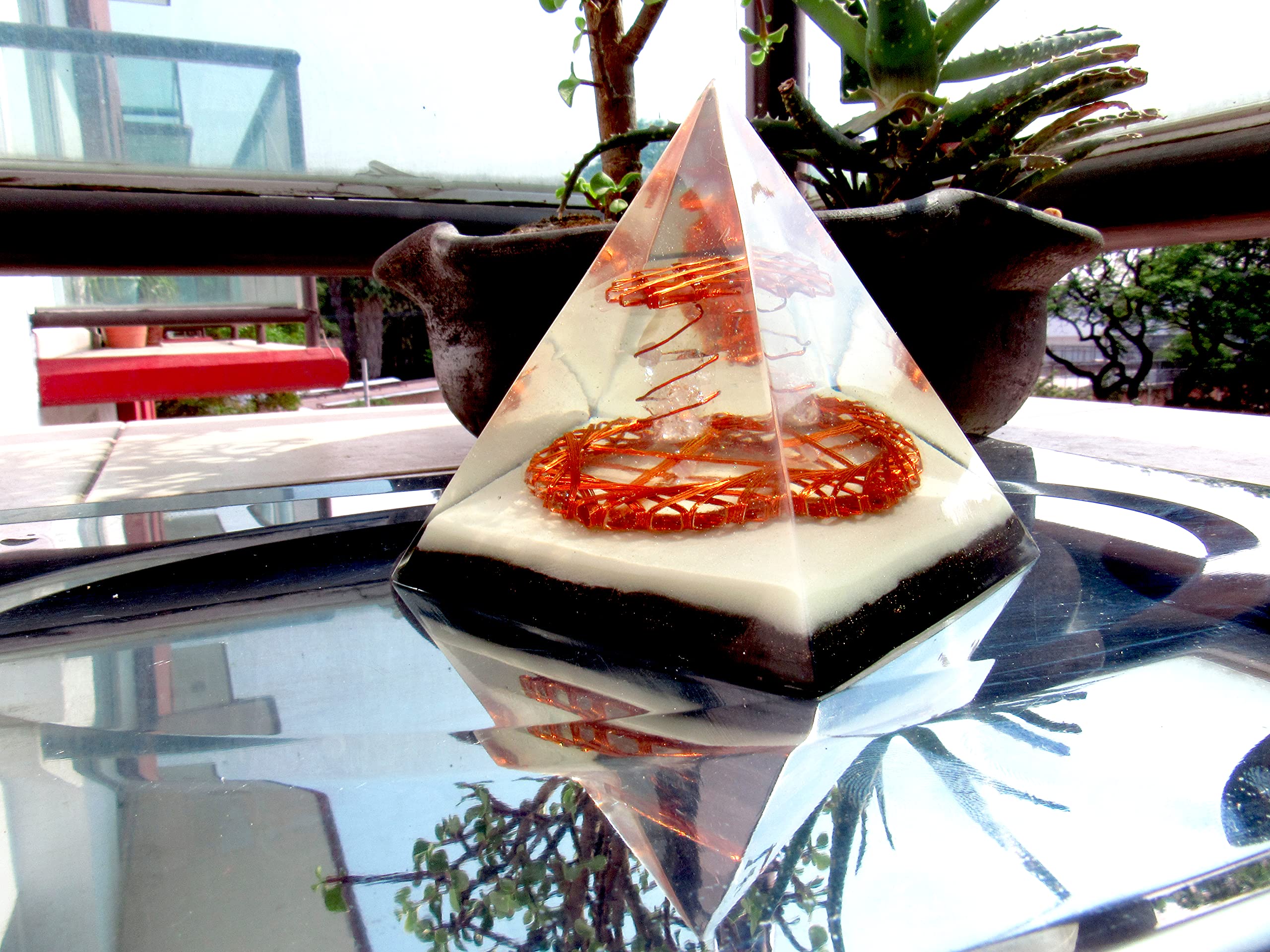 Tower Buster Pyramid Antenna Triple Coil EMF Protector - Shield Against 5G, WiFi & Cell Radiation - Perfect for Home, Office & Travel Protection