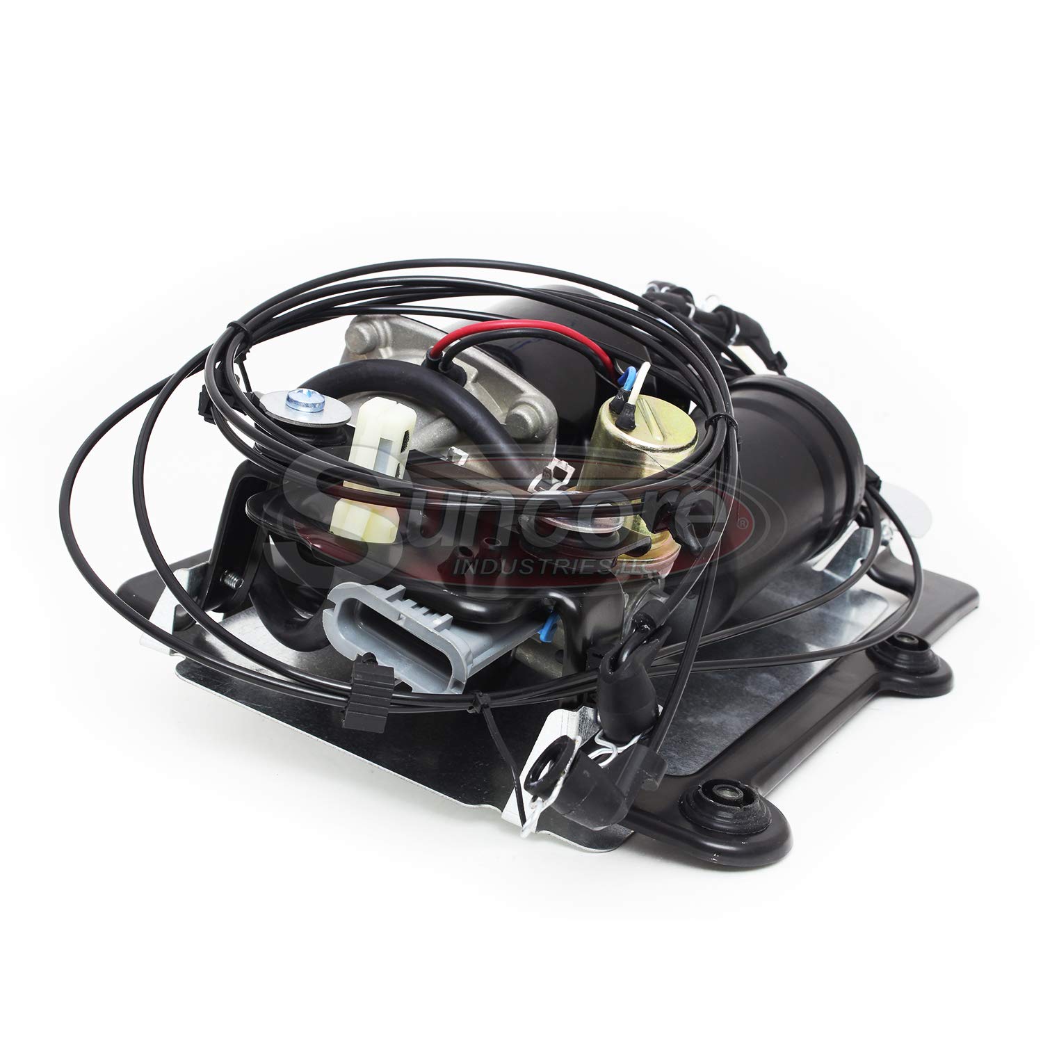 SUNCORE Air Ride Suspension Self Leveling Air Compressor Pump with Mounting Bracket - Replacement for 2004-2009 Cadillac SRX - Perfect for Smooth Rides & Off-Road Adventures