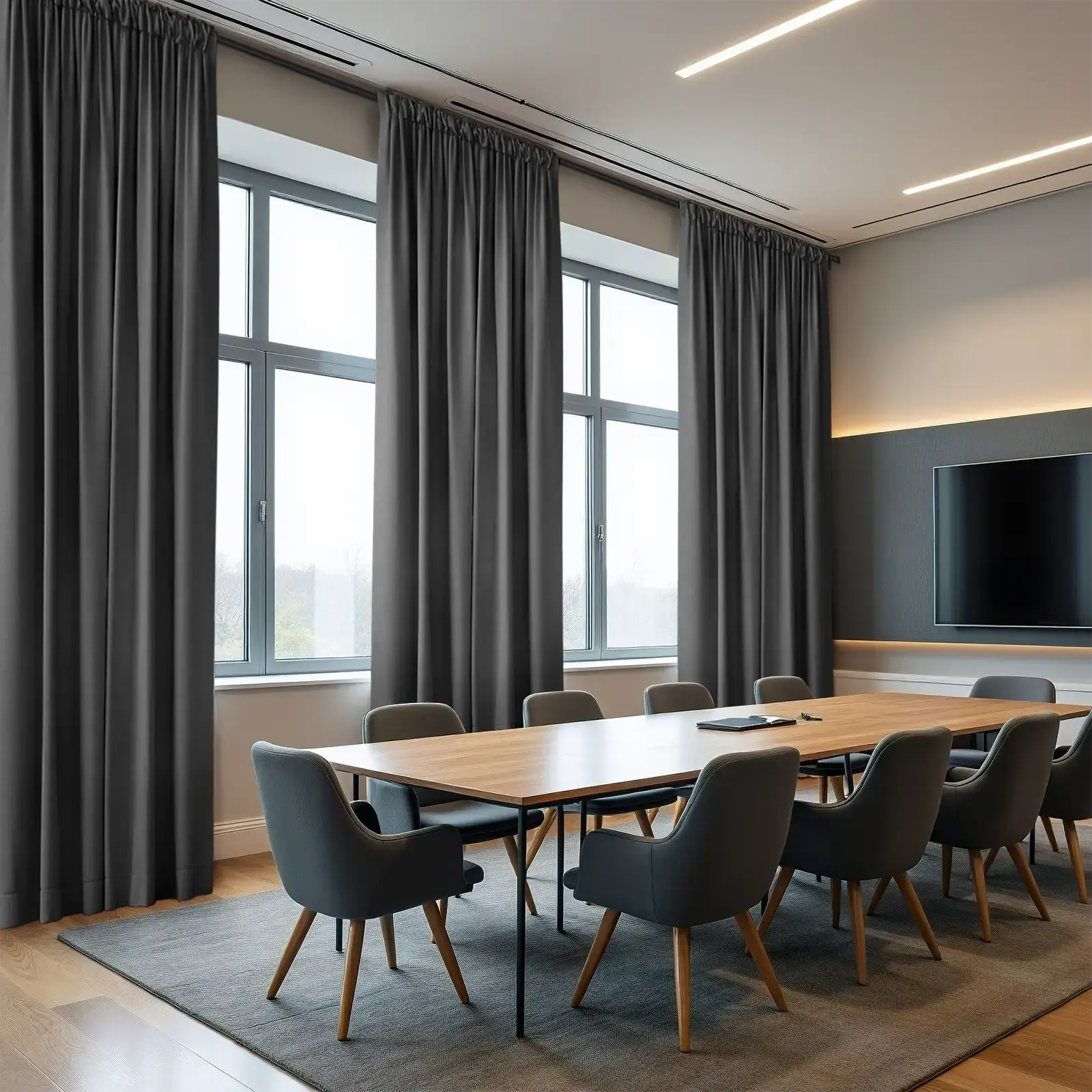 REGAL Fireproof Flame Retardant Curtain Soft Top - Heat Resistant Window Drapes for Home Safety & Fire Protection | Perfect for Living Rooms, Bedrooms & Emergency Exits