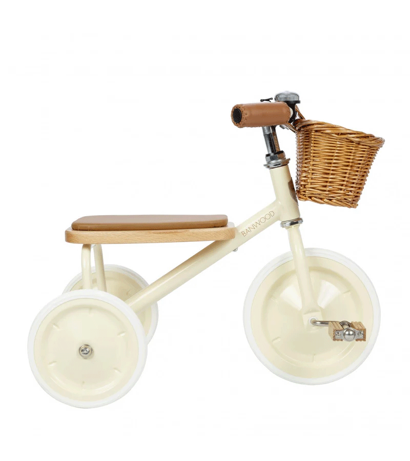 BANWOOD Cream Trike - Classic Retro Tricycle for Kids & Toddlers | Perfect for Outdoor Play, Park Rides & Neighborhood Adventures