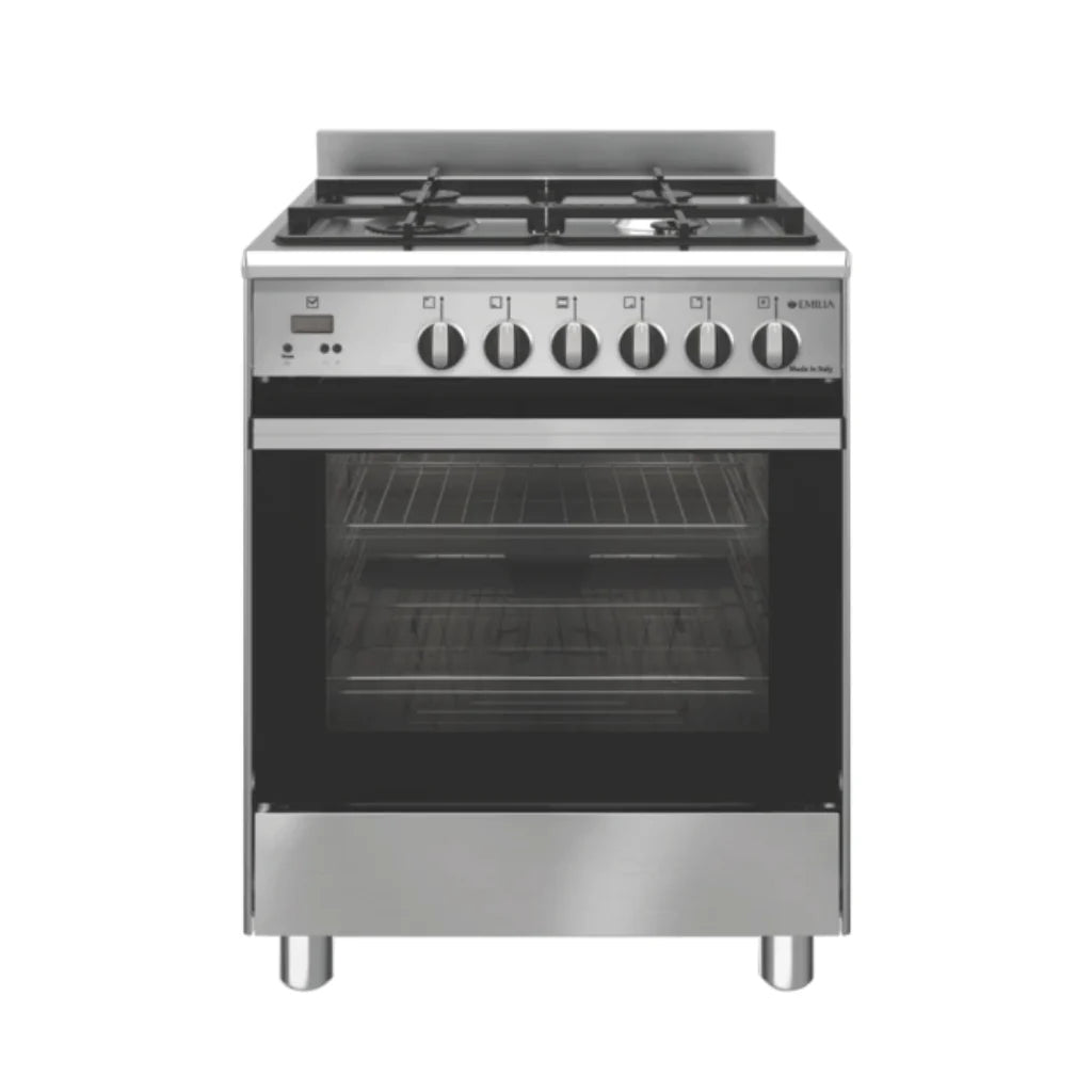 Emilia EM664GG 60cm Italian Stainless Steel Gas Stove - Professional Grade Cooktop for Home Kitchen, Restaurant & Outdoor Cooking