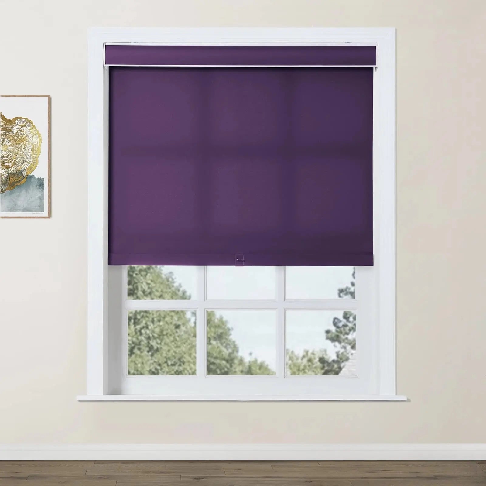 Alvin Basic Room Darkening Cordless Roller Shades - Blackout Window Coverings for Bedroom & Nursery - Noise Reducing & Energy Efficient Home Decor
