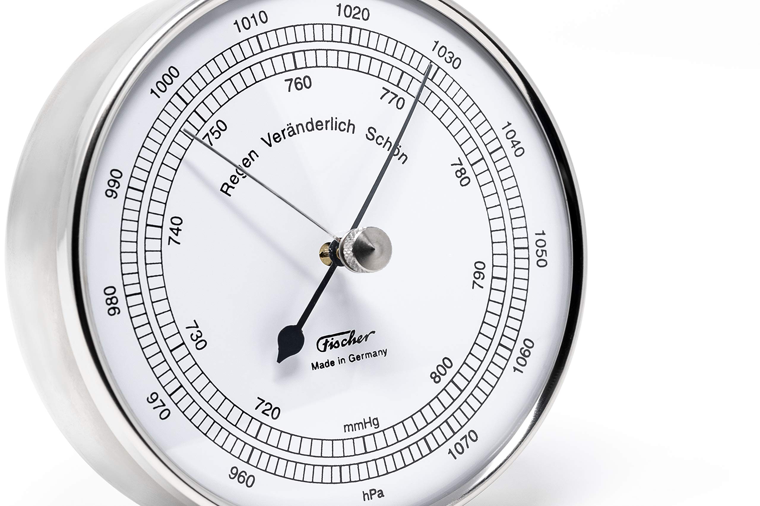 Stainless Steel Barometer with Multi-Color Display - Accurate Weather Forecasting Tool for Home, Office, and Outdoor Use