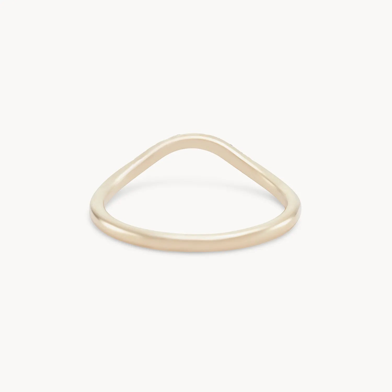 14K Yellow Gold Wave Eternity Ring with White Diamonds - Elegant Stackable Wedding Band for Women, Perfect for Anniversaries, Engagements & Everyday Wear