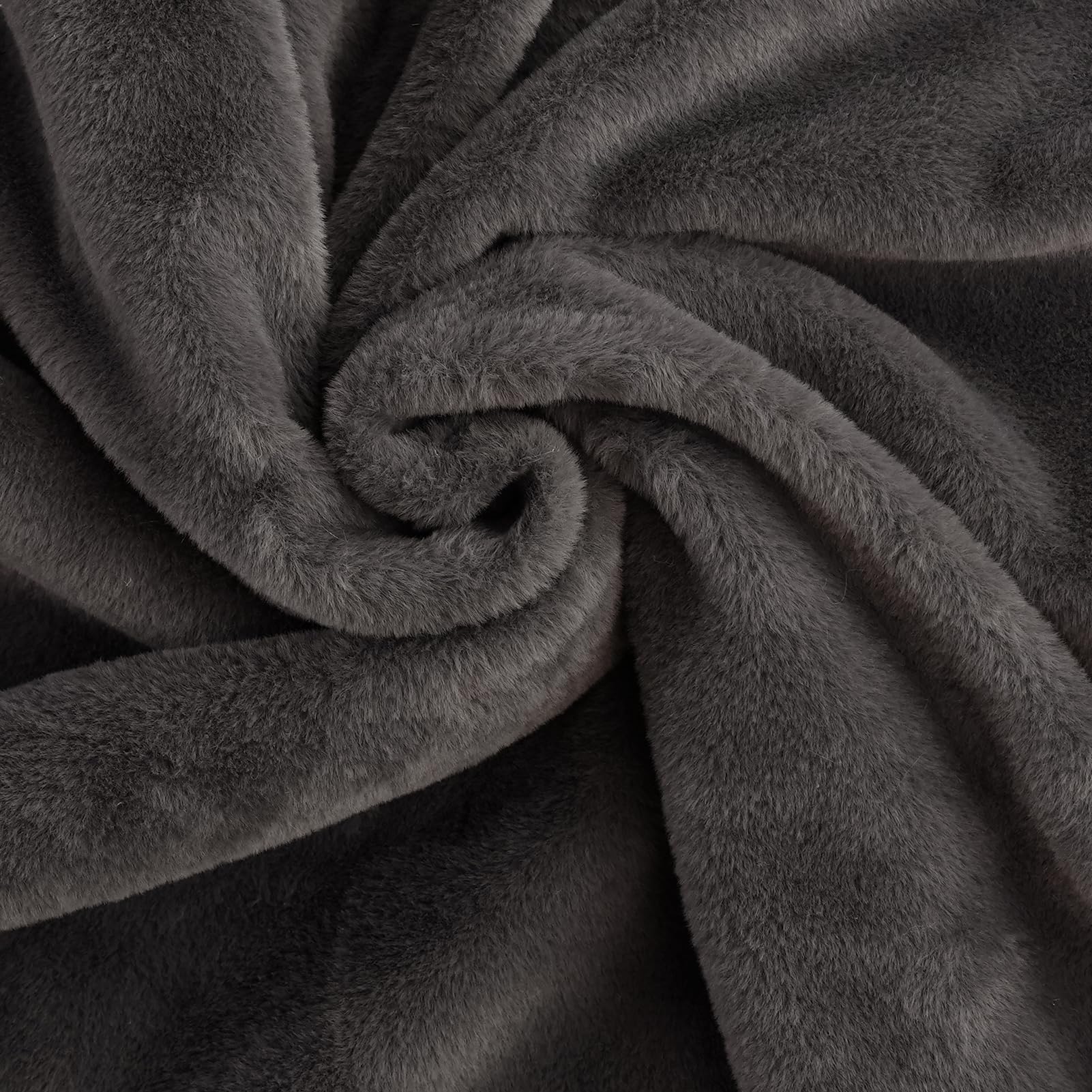 MAXYOYO Extra Thick Faux Fur Bean Bag Bed - 54x95 Inch Foldable Sofa Bed & Floor Mattress for Adults, Washable Cover, Dark Grey - Perfect for Bedroom, Living Room, Dorm & Guest Room Lounging
