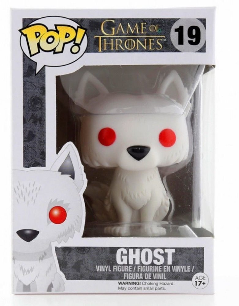 Game of Thrones Ghost #19 Collectible Figure - Jon Snow's Direwolf from HBO Series - Perfect for Display, Gifts, and Fantasy Fans