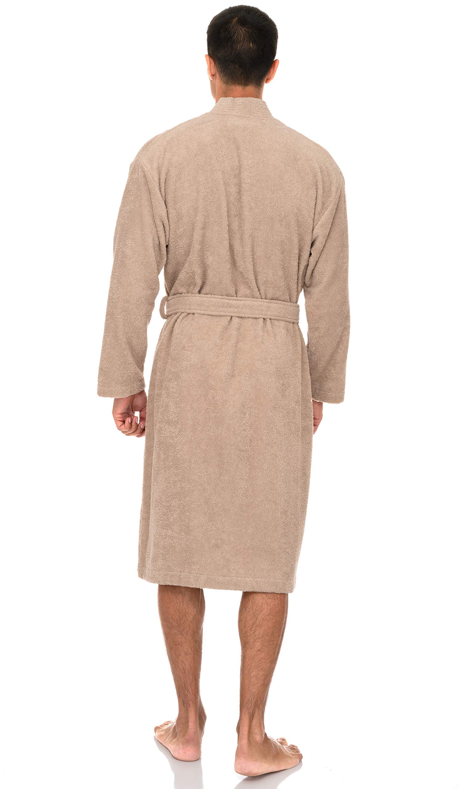TowelSelections Men's Cotton Terry Cloth Bathrobe - Soft & Comfortable Bath Robe for Men | Perfect for Spa, Lounge & Post-Shower Relaxation
