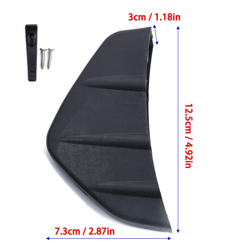 4PCS Black Car Rear Bumper Spoiler Diffuser - Shark Fin Anti-Crash Protector Cover with Body Splitter Kit | Durable Bumper Guard for Sedans, SUVs & Trucks | Enhances Style & Protects Against Scratches