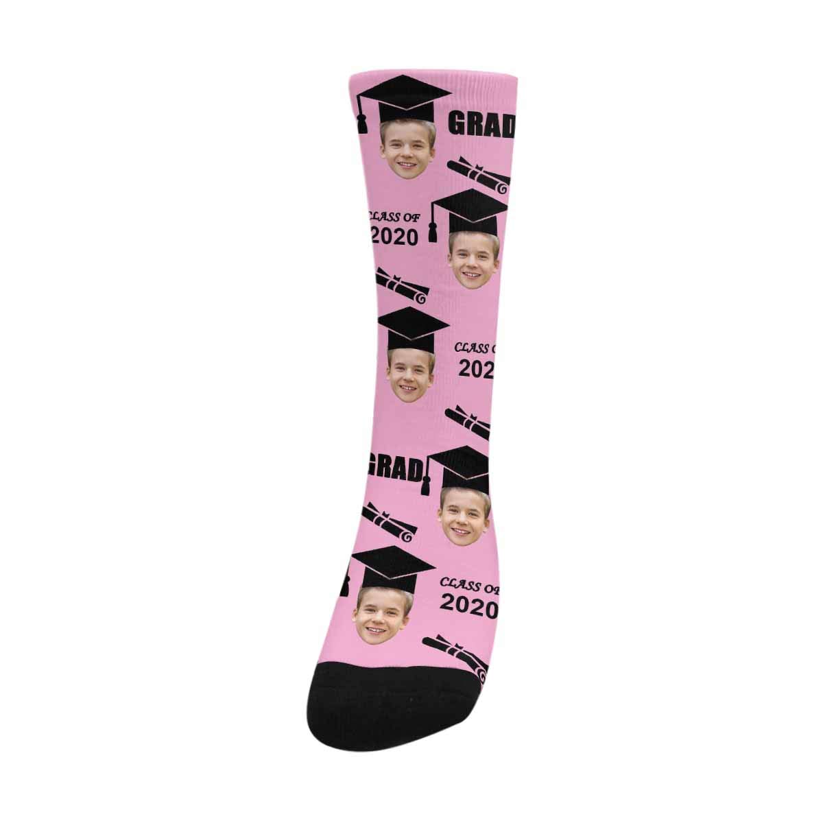 Custom Photo Socks - Personalized Graduation Gifts for Men & Women - Unique Face Printed Socks for Friends, Couples & Family - Perfect for Graduation Parties, Yearbook Memories & Special Occasions